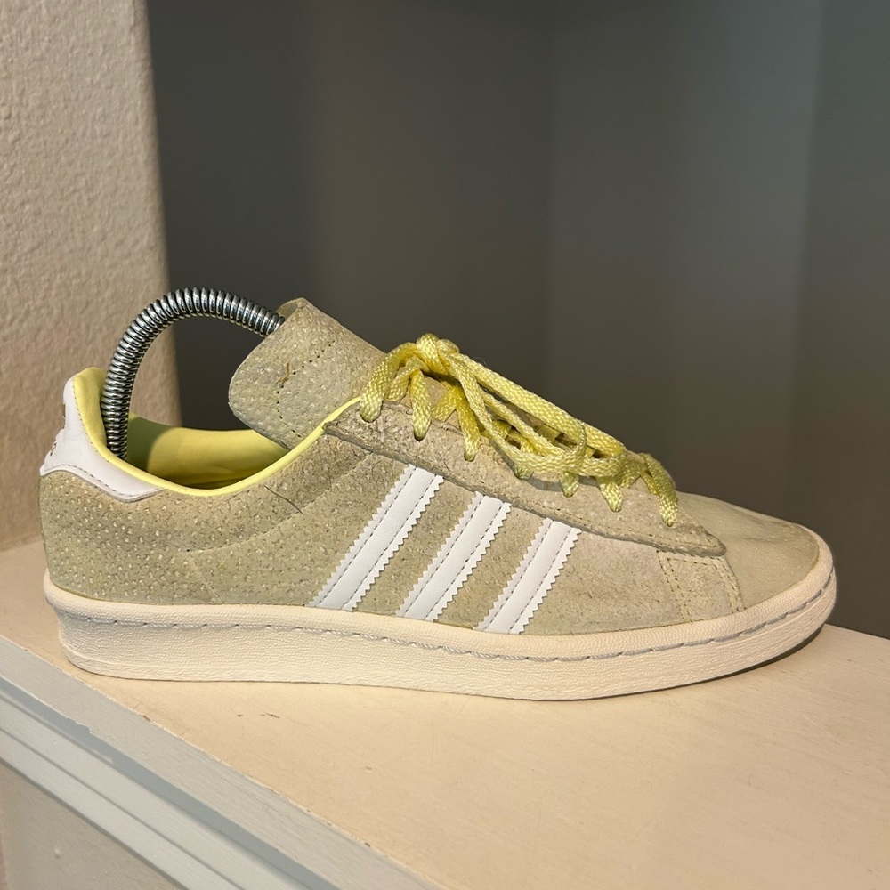 Adidas Campus 80s Lemonade Yellow White Sneakers Mens Youth size 6.5 - Picture 2 of 11